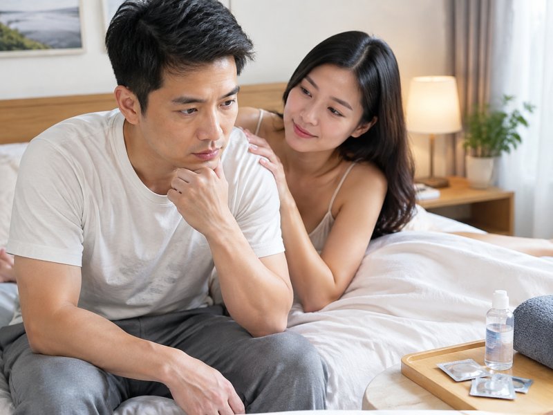 对精液或润滑剂轻度过敏的男性,同房前如何预防突发?