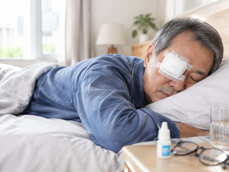 白内障手术后要趴着睡多久?日常护理注意这几点