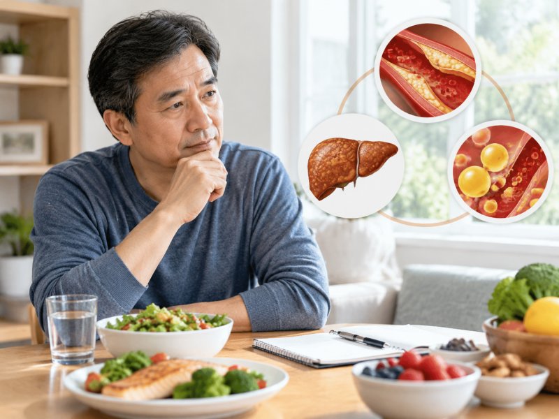 高血脂和脂肪肝总是一起出现，先治哪个？日常怎么护理才不加重？