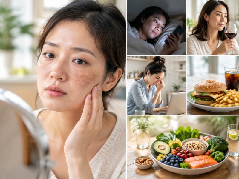哪些生活习惯会破坏皮肤微生态导致黄褐斑?如何从饮食上辅助改善