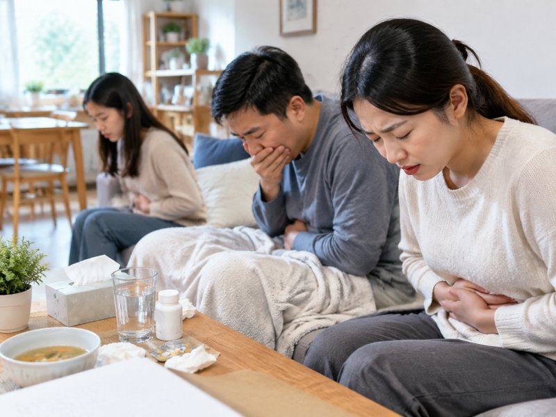 家里有两人接连得急性胃炎，其他人怎么预防不被传染？