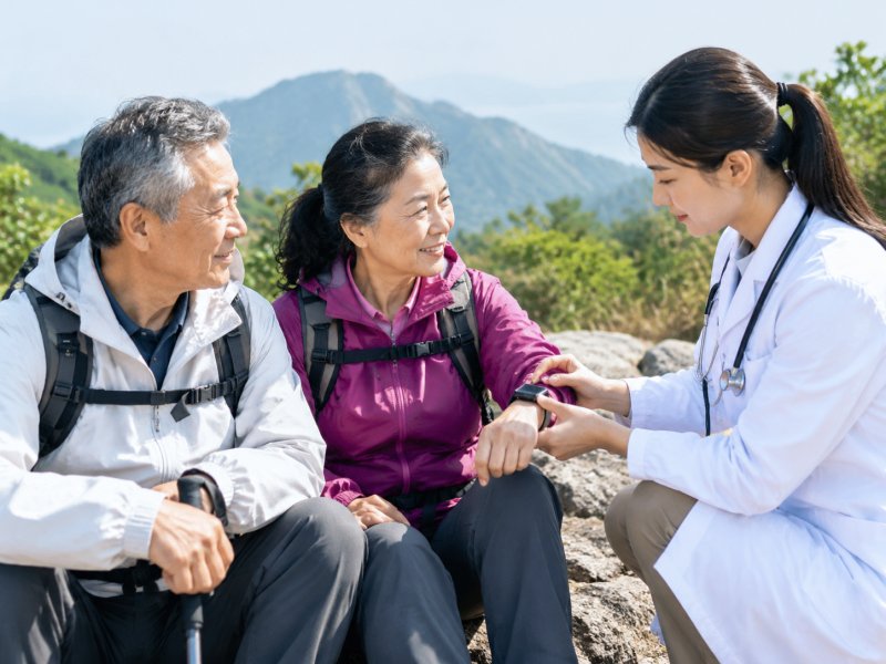 中老年人爬山如何控制心率才安全，运动强度多少算正常范围