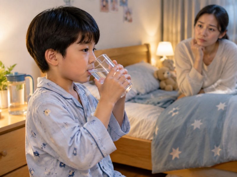 孩子睡前总喝一大杯水，夜里尿床会不会就是喝水喝的？怎么调整试试