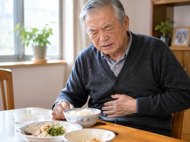 老人吃完剩饭后总是胃胀反酸，是不是胃病的前兆？该做什么检查