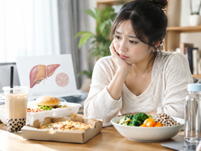 平时爱喝饮料吃外卖，体检出轻度脂肪肝怎么调整饮食才不容易饿？