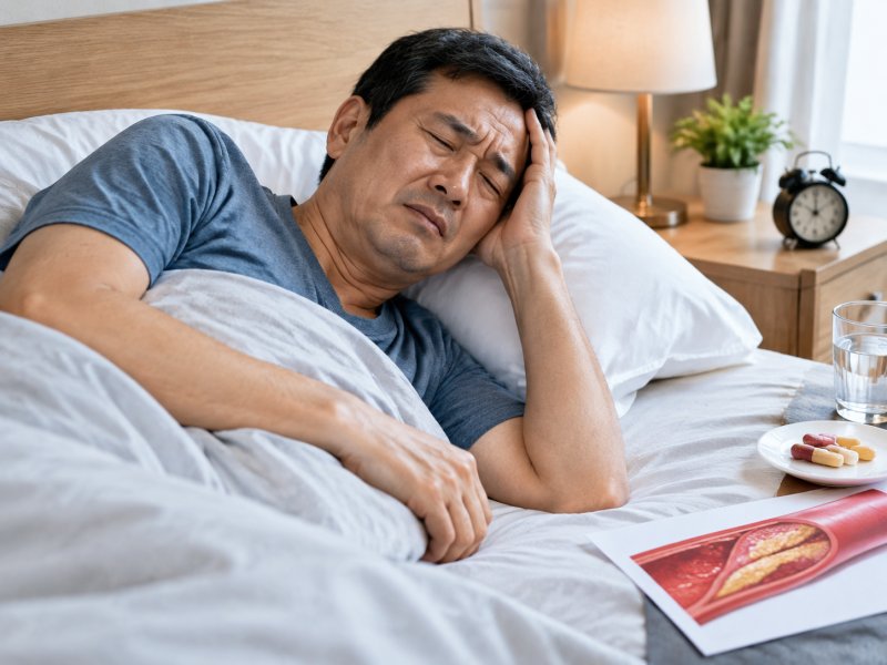血脂偏高的人,睡觉时若有这3种表现,说明血管堵得厉害了怎么办