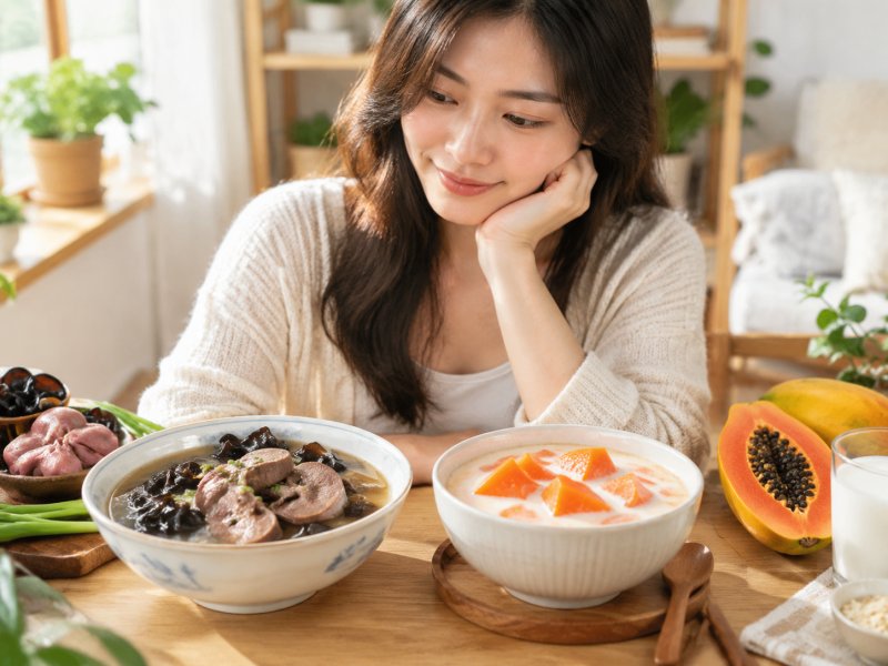 猪肾木耳汤和木瓜炖奶哪个更管用?丰胸食疗该怎么选