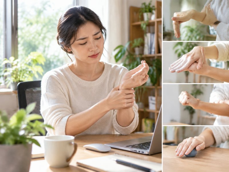 每天用电脑8小时以上，手腕酸胀怎么缓解？试试这套护理动作