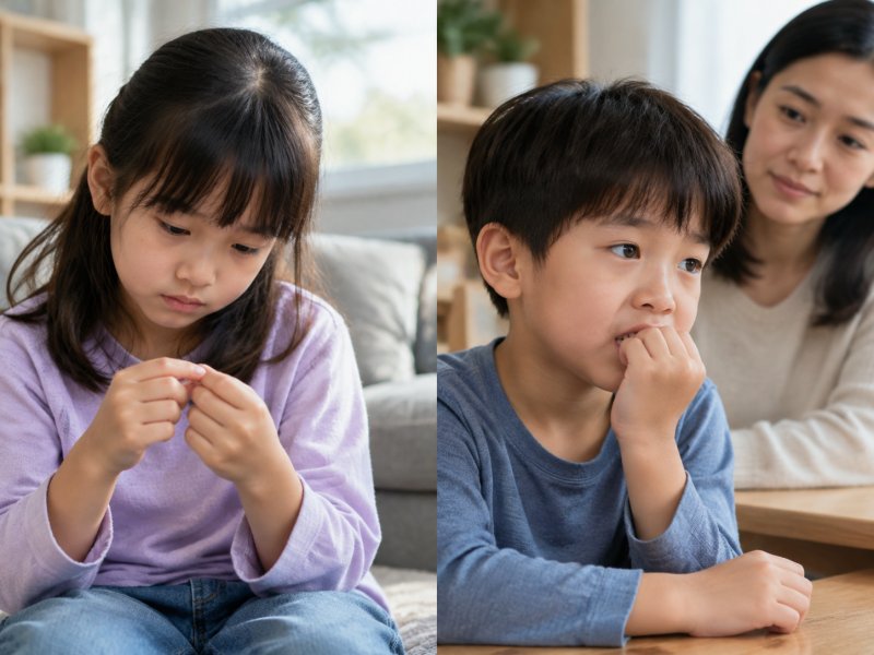 孩子低头玩手指和咬指甲的孩子心理状态一样吗?分别该怎么护理?