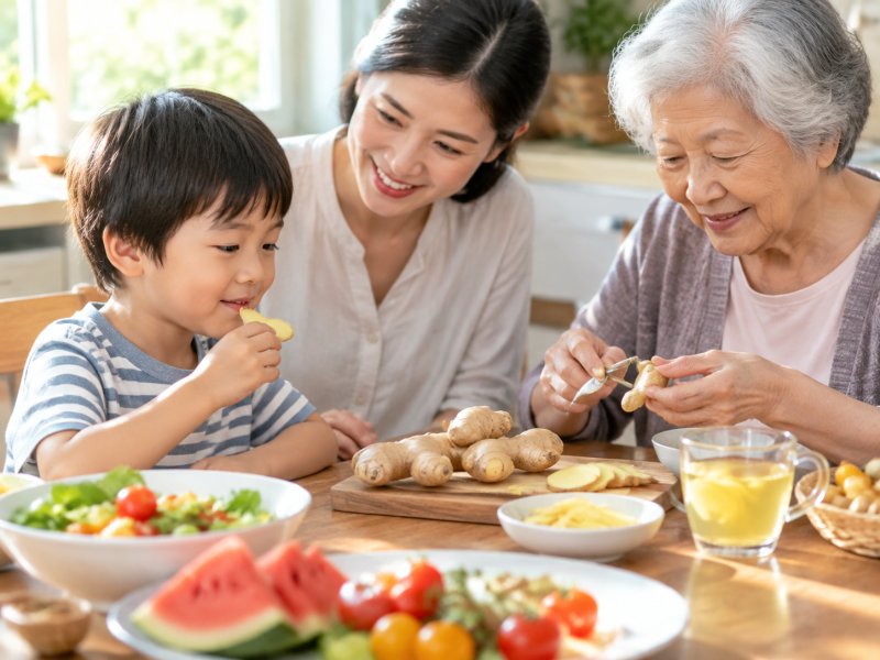 小孩和老人含姜要注意什么,几岁可以开始,怎么处理更温和