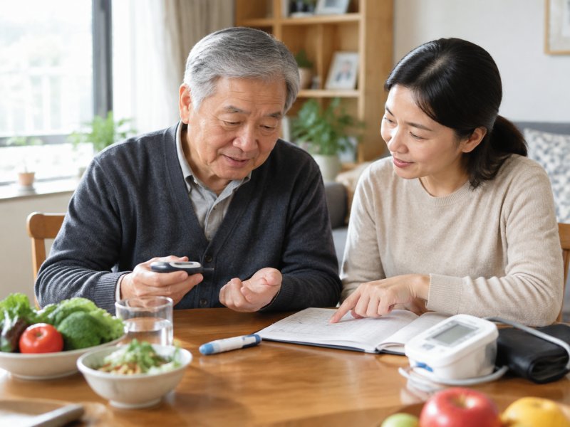 家里老人查出2型糖尿病,作为子女该怎么帮他预防肾脏并发症