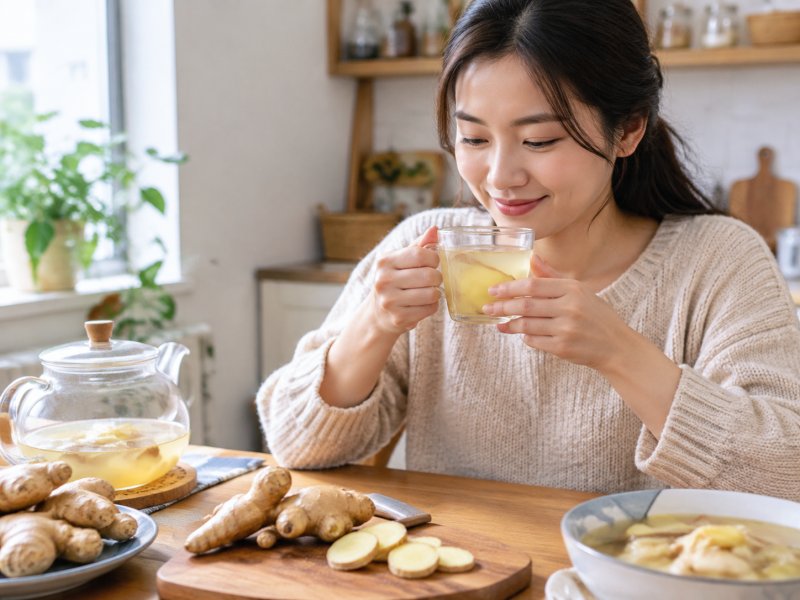 胃寒体质的人想预防胃癌,日常该怎么用生姜?泡水还是煮汤?
