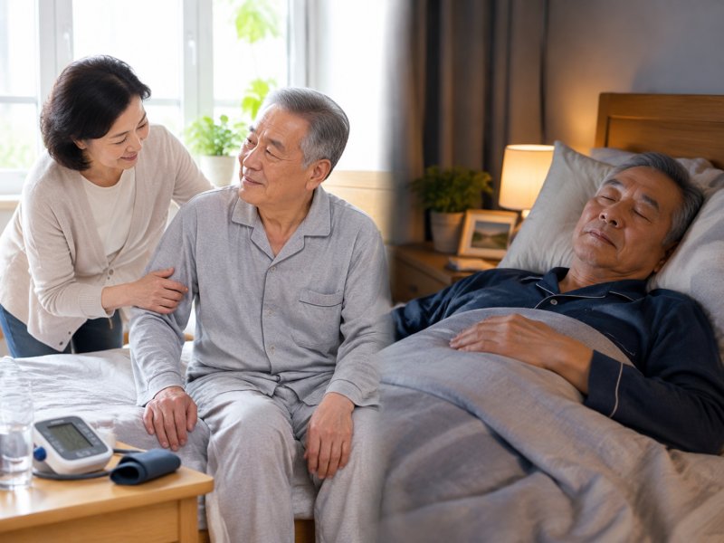 家有高血压老人,早上起床和夜里睡觉该怎么护理才安全?