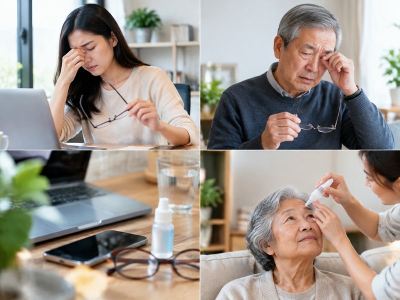 年轻人干眼和老年人干眼的原因有什么不同？护理方法是否一样