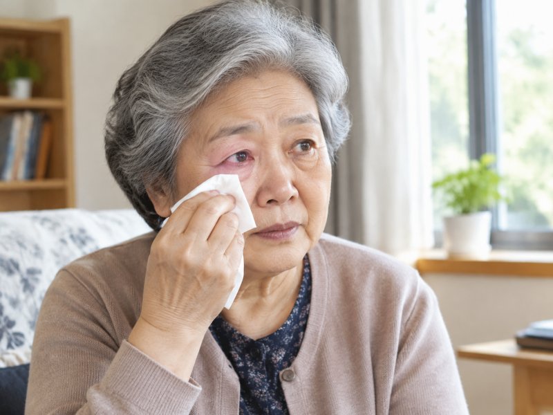 老人总流眼泪是不是眼睛出了什么毛病,要不要赶紧去医院查查