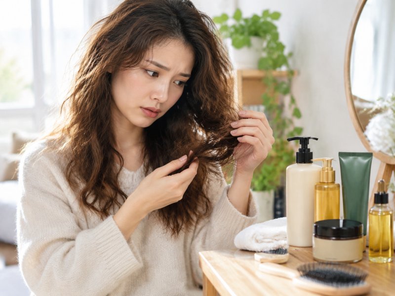 烫发后头发干枯毛躁怎么办?日常护理用哪些产品最有效