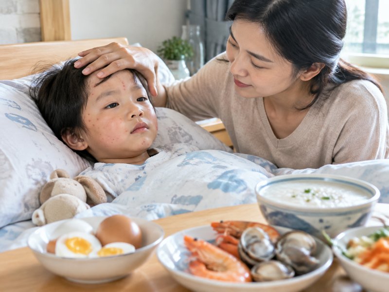 孩子出水痘能不能吃鸡蛋和海鲜?饮食要注意什么