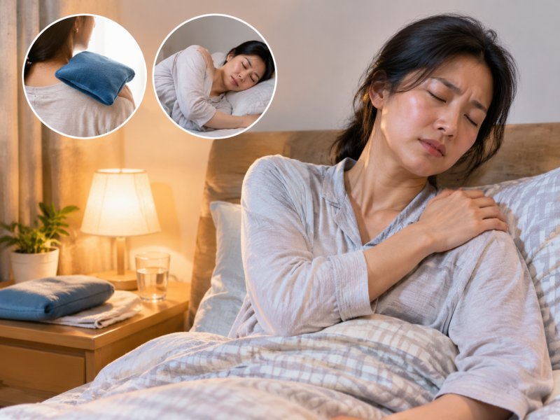 肩周炎晚上痛得睡不着怎么办?试试这几个助眠姿势和热敷方法