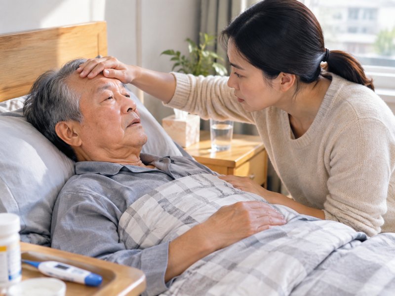 家有肾病老人感冒，家人怎么在家观察呼吸情况避免拖成肺炎