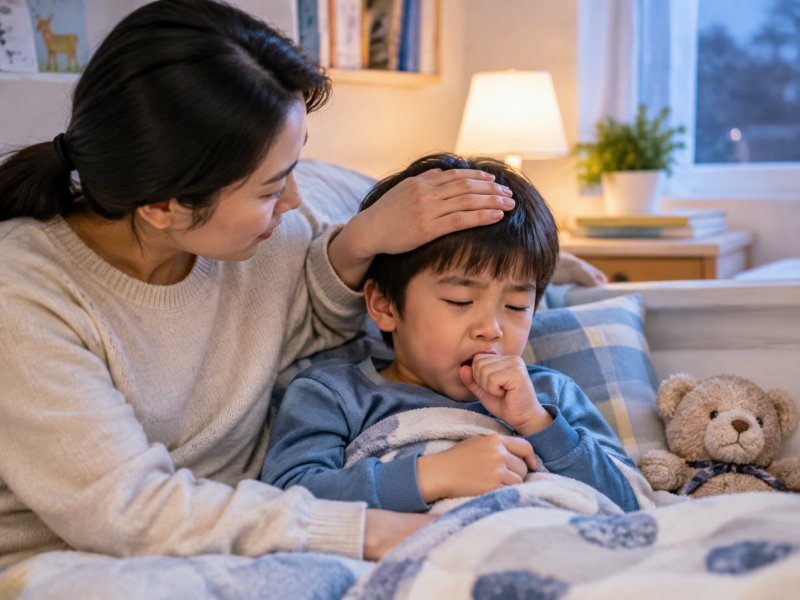 孩子晚上咳嗽反复发作会不会是胃的问题?家长该怎么护理