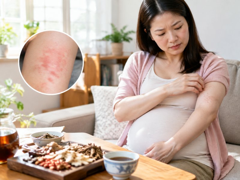 孕期碰上荨麻疹能不能喝中药,选内外法该注意啥