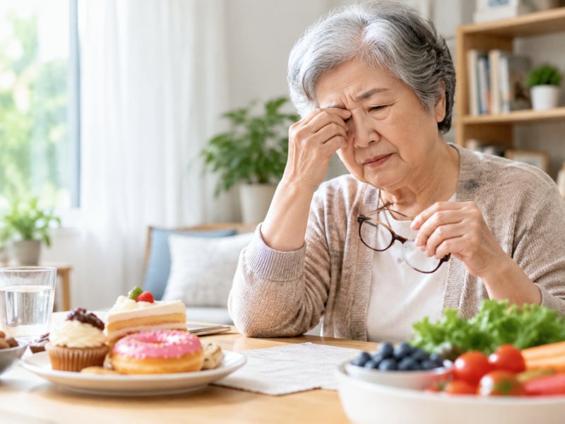 甜食吃太多,老人视力下降怎么办?这几招帮你护眼