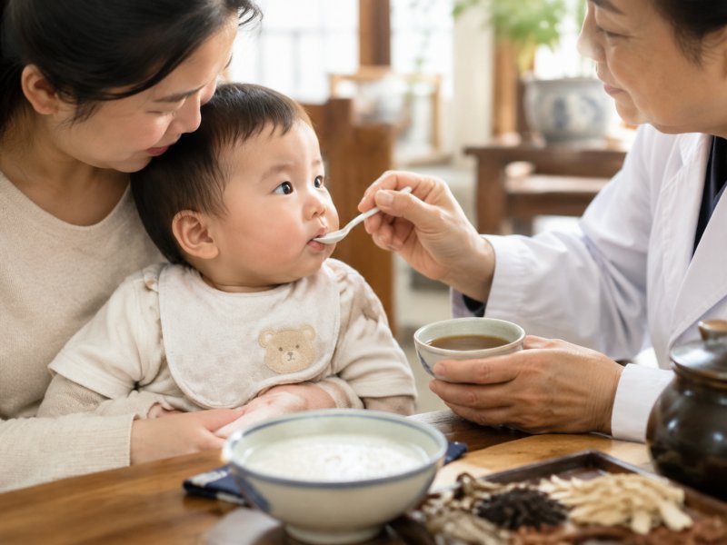 给1岁内宝宝喂中药，要不要先喝点米汤垫垫肚子？