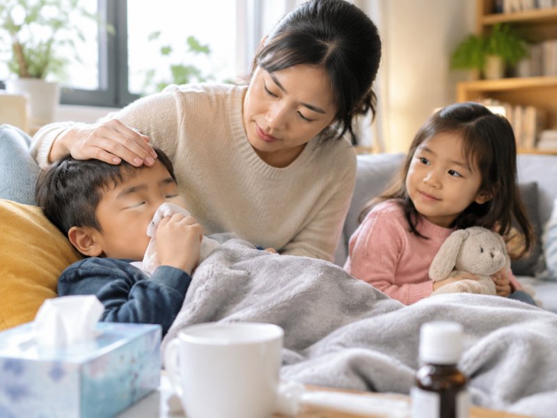 家里两个孩子一个感冒一个没事，中医讲不讲传染和怎么预防？