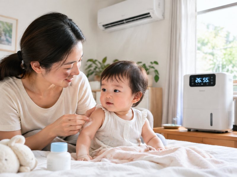 怎么预防宝宝夏季皮肤过敏？家里空调和除湿要开到多少度合适？