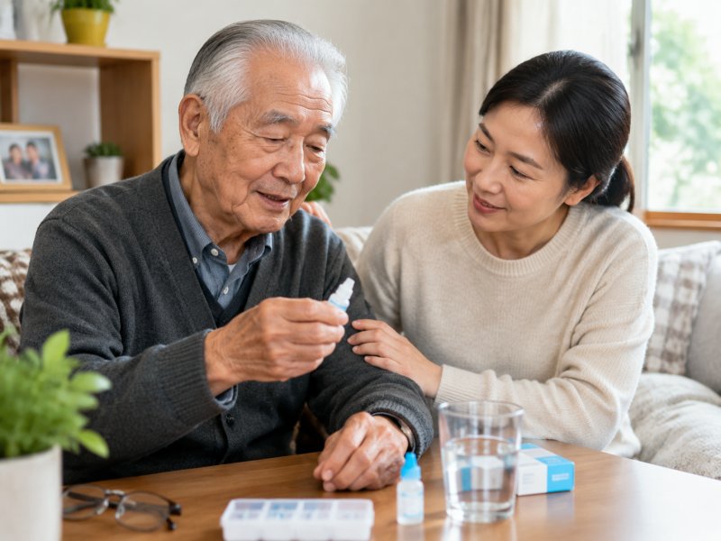 家里老人确诊了开角型青光眼，该怎么帮他做好日常护理