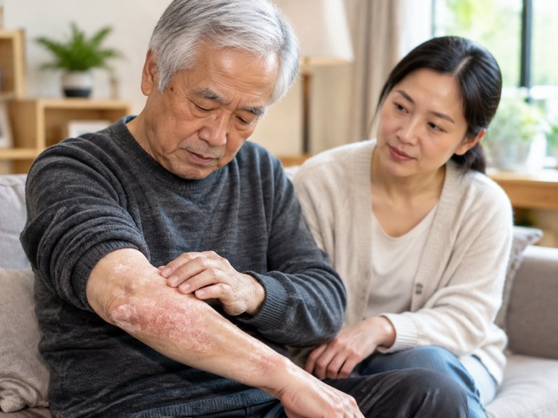 老人得了牛皮癣会不会传染给家里人？平时接触要注意啥