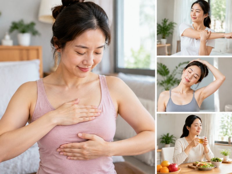 坚持做这组日常护理动作，乳腺增生能不能慢慢好转