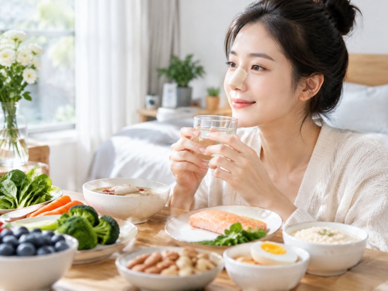 鼻部整形后吃哪些食物恢复快,怎么搭配才能消肿不留疤