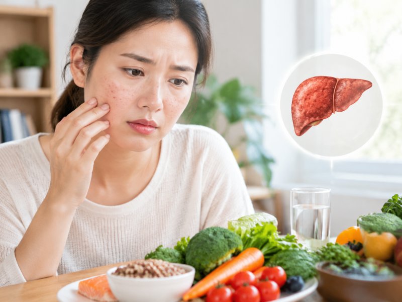 乙肝病人脸上长斑长痘是肝毒外露吗,怎么从饮食调理?