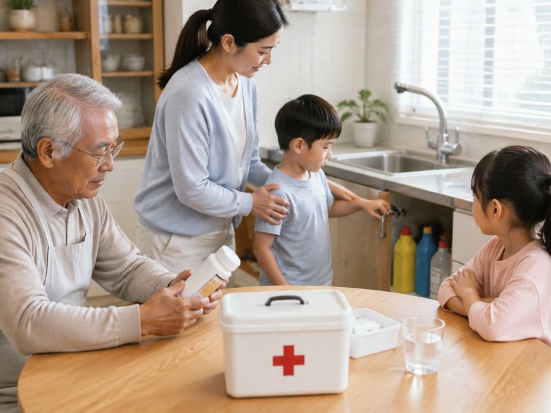家里有老人和小孩,怎么预防急性腐蚀性胃炎这种意外发生?