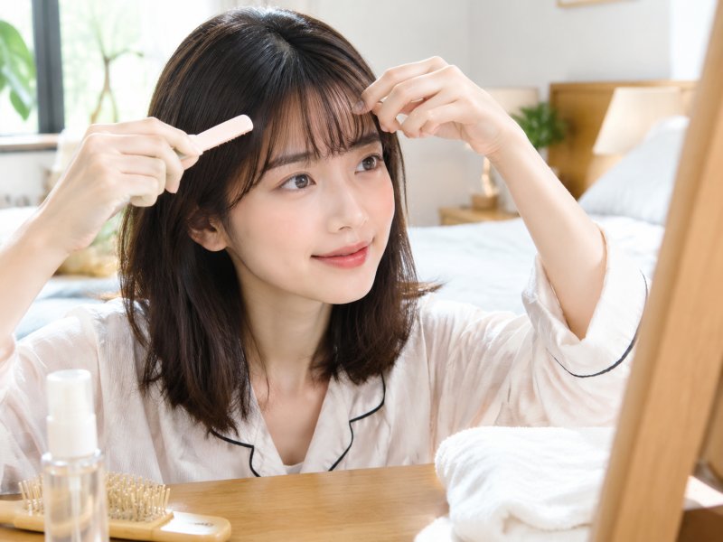 剪完刘海第二天就翘怎么办？睡前怎么护理才能不变形