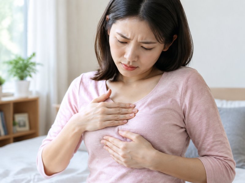 乳房摸到硬块但按压不疼，会不会是乳腺增生还是肿瘤