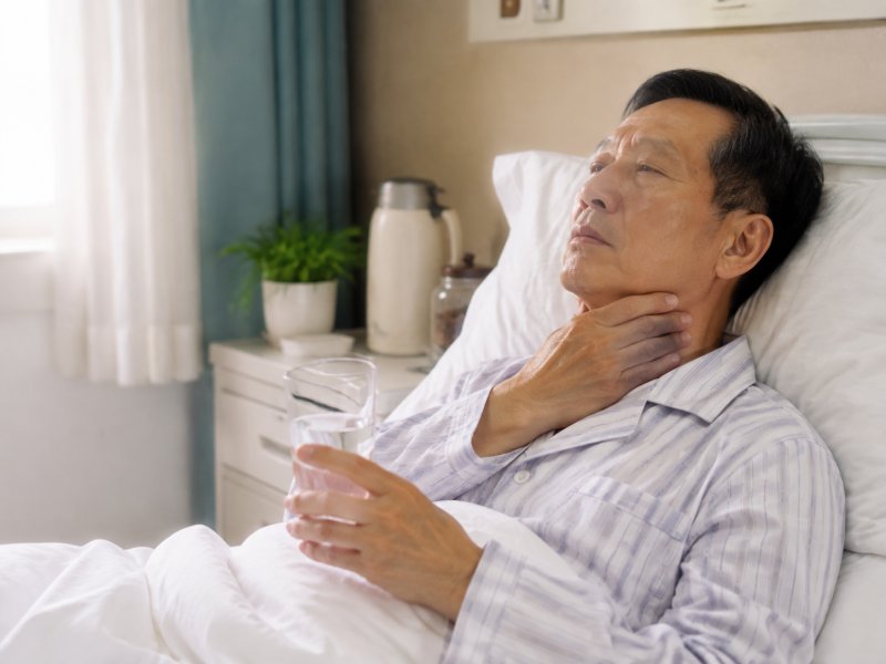 口腔癌放疗期间嘴干嗓子疼怎么办?怎么护理能舒服一点不遭罪