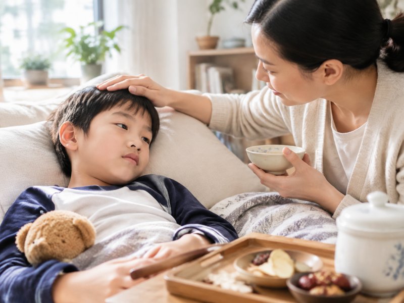 病后恢复期孩子总说没劲不想上学，中医有什么居家护理小办法能帮忙