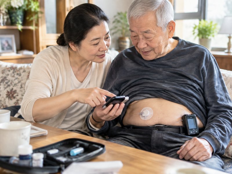 给家里老人戴胰岛素泵要注意观察什么,操作学不会怎么能更省心