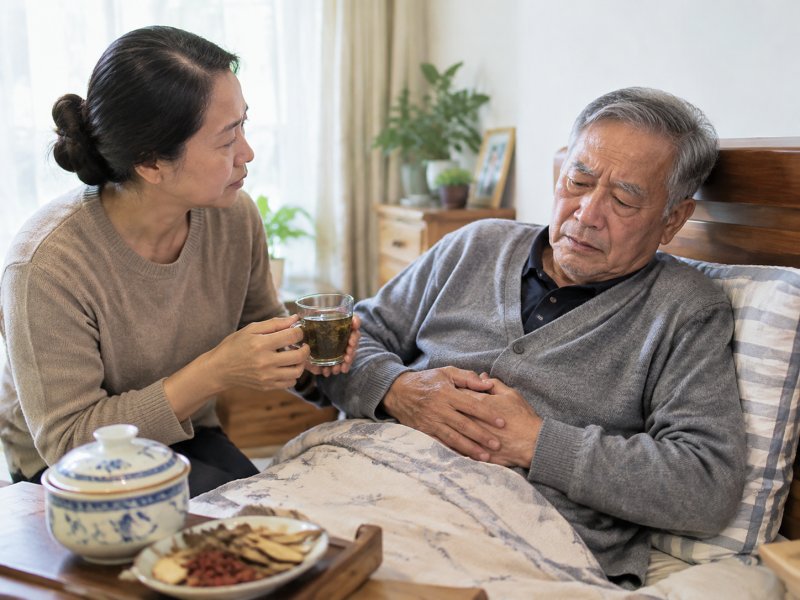 家里老人得急性胃肠炎,喝中药调理会不会比打点滴恢复慢?