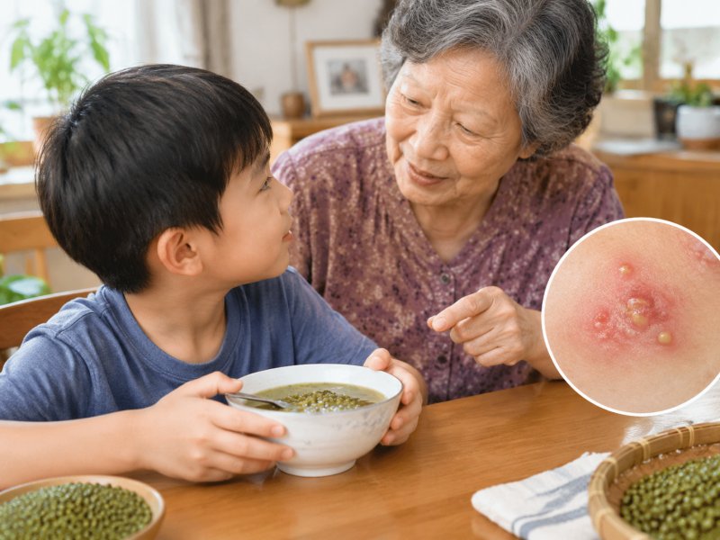 家里老人说脓疱疮是“毒火”,喝绿豆汤能不能帮着消下去?