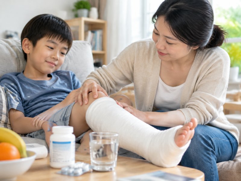 孩子骨折后如何护理恢复更快,要不要多吃钙片?