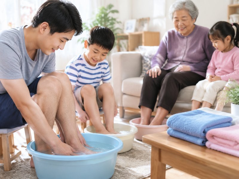 家里有小孩老人,足癣会不会传染给他们?要不要分开洗脚盆和毛巾?