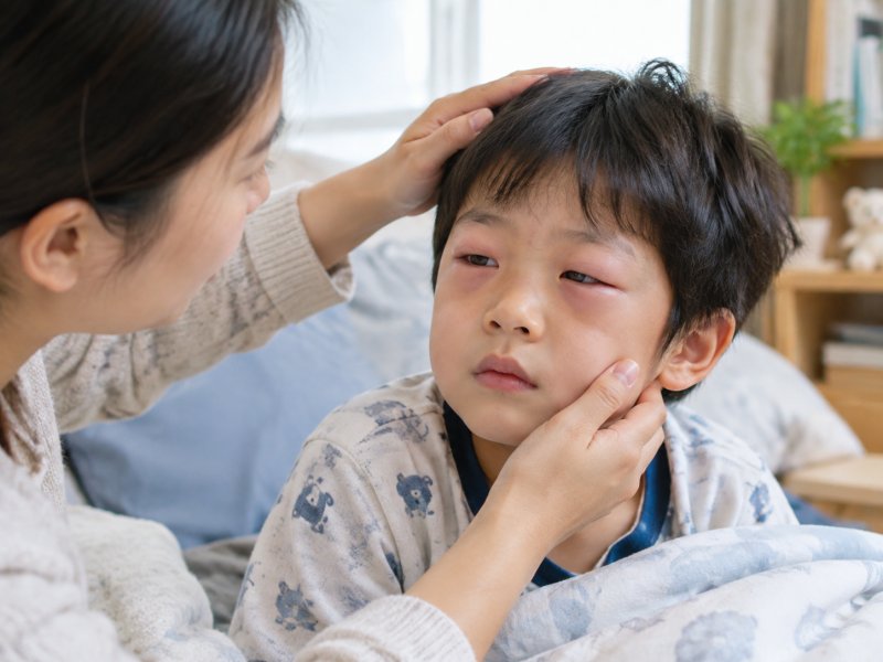 孩子眼睛肿了好几天是怎么回事？会不会是小儿肾炎的早期信号
