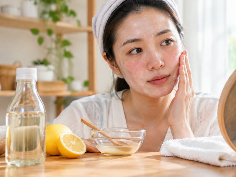 红血丝皮肤用白醋或柠檬敷脸美白,为什么越敷越红?日常护理怎么做才对