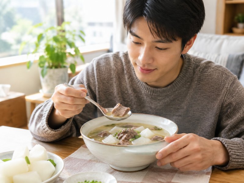感冒刚好想增肥，能不能喝萝卜炖牛肉汤，需要注意什么？