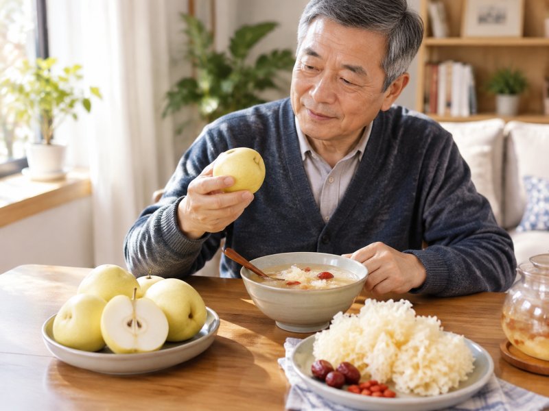 老慢支病人日常饮食怎么吃,要不要多吃梨和银耳来润肺