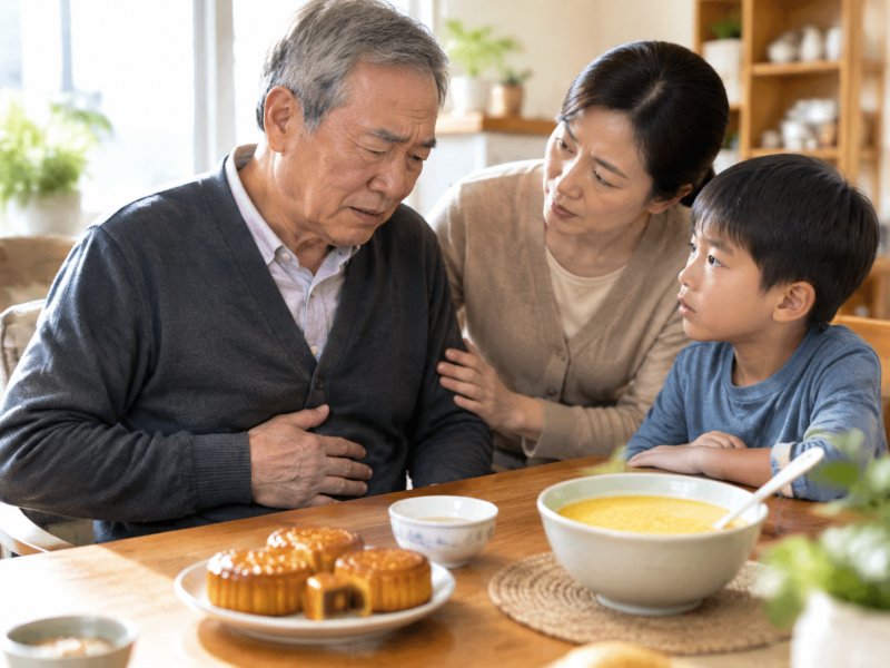 老人孩子吃完月饼积食了怎么护理?第二天要不要喝点小米粥养脾胃?